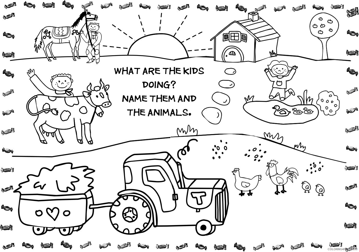 Farm Animal Coloring Pages Animal Printable Sheets Farm Animals 2 2021 2015 Coloring4free