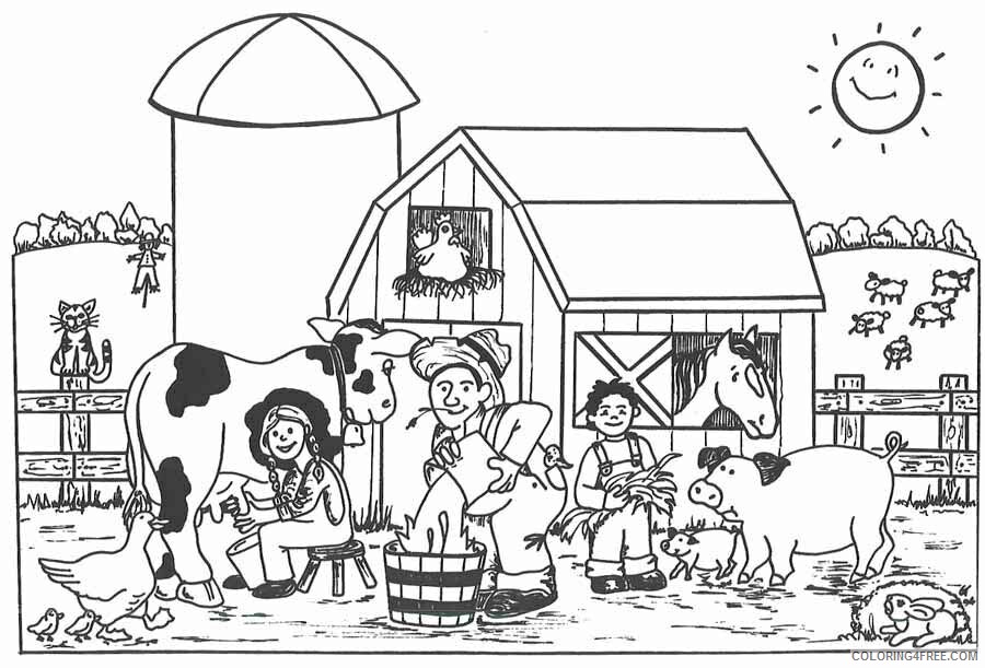 Farm Animal Coloring Pages Animal Printable Sheets for Kids 2021 2040 Coloring4free
