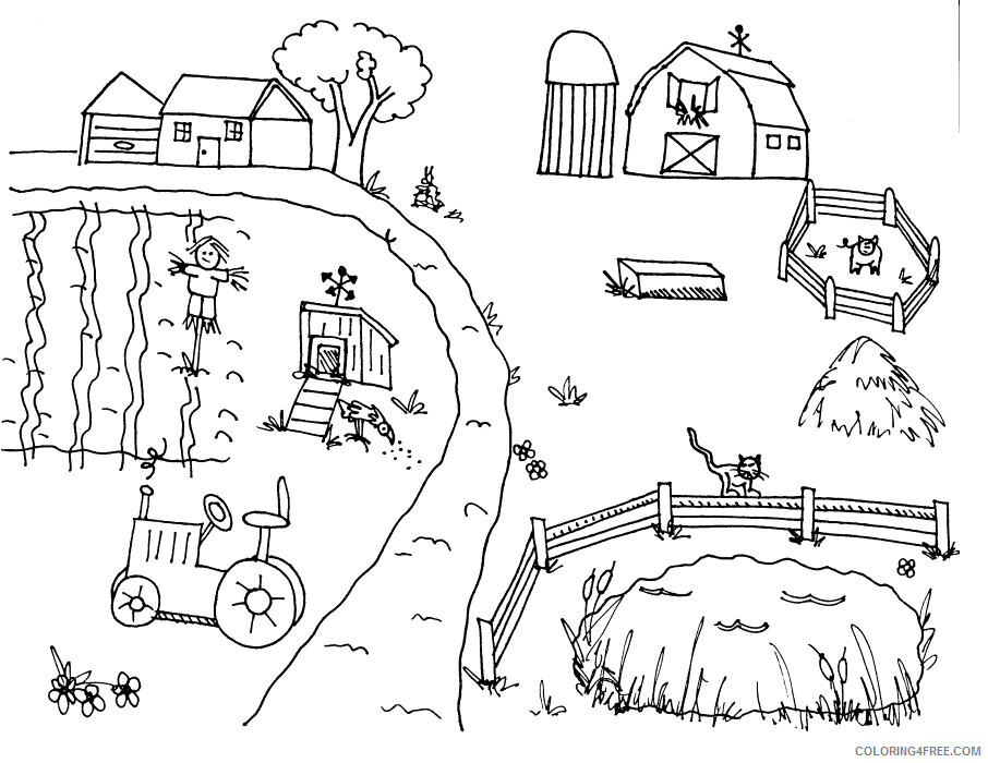 Farm Animal Coloring Pages Animal Printable Sheets for Kindergarten 2021 2041 Coloring4free