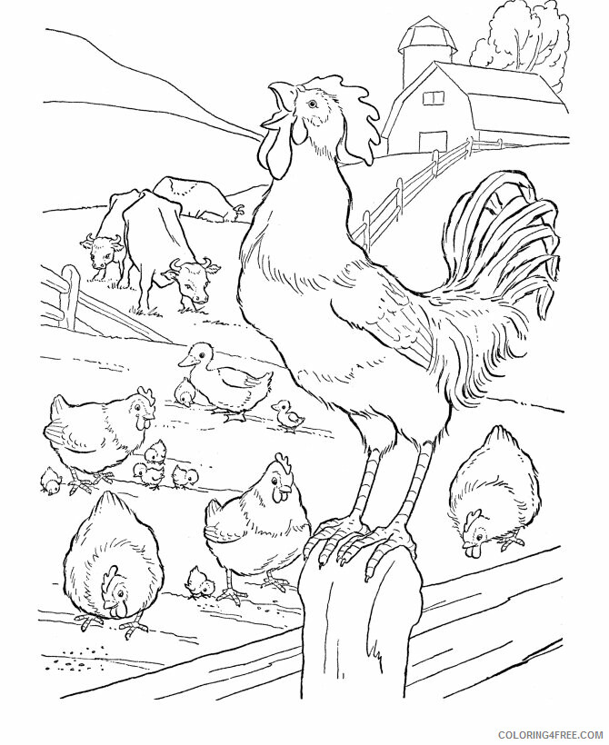 Farm Animal Coloring Pages Animal Printable Sheets to Print 2021 2043 Coloring4free