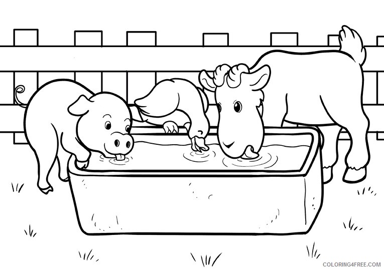 Farm Animal Coloring Sheets Animal Coloring Pages Printable 2021 1616 Coloring4free