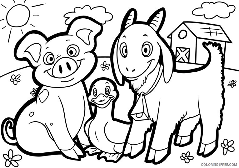 Farm Animal Coloring Sheets Animal Coloring Pages Printable 2021 1647 Coloring4free