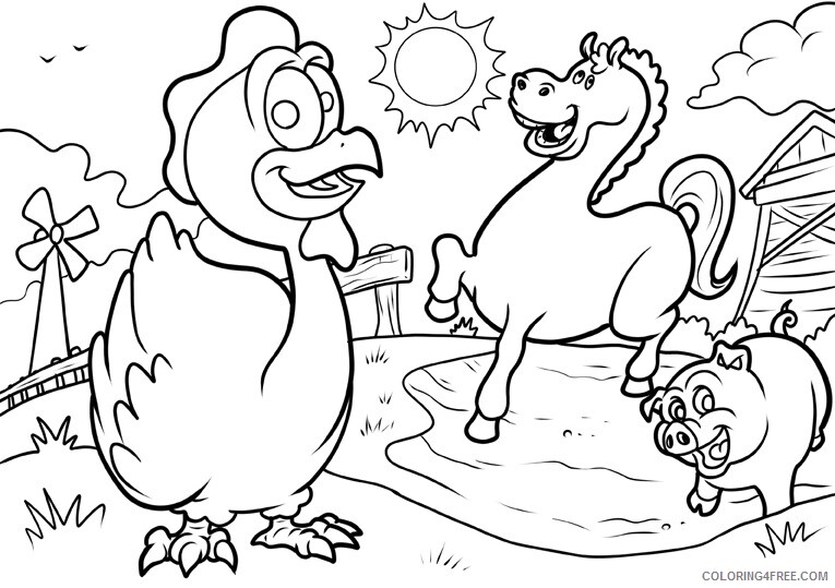 Farm Animal Coloring Sheets Animal Coloring Pages Printable 2021 1674 Coloring4free