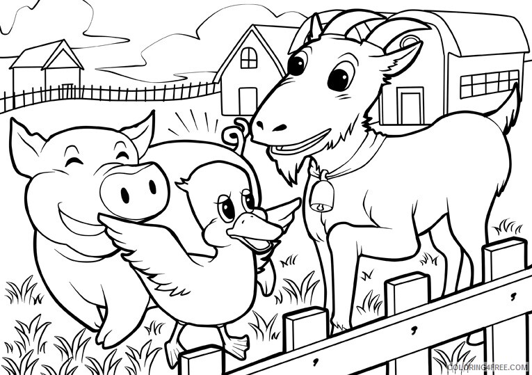 Farm Animal Coloring Sheets Animal Coloring Pages Printable 2021 1683 Coloring4free