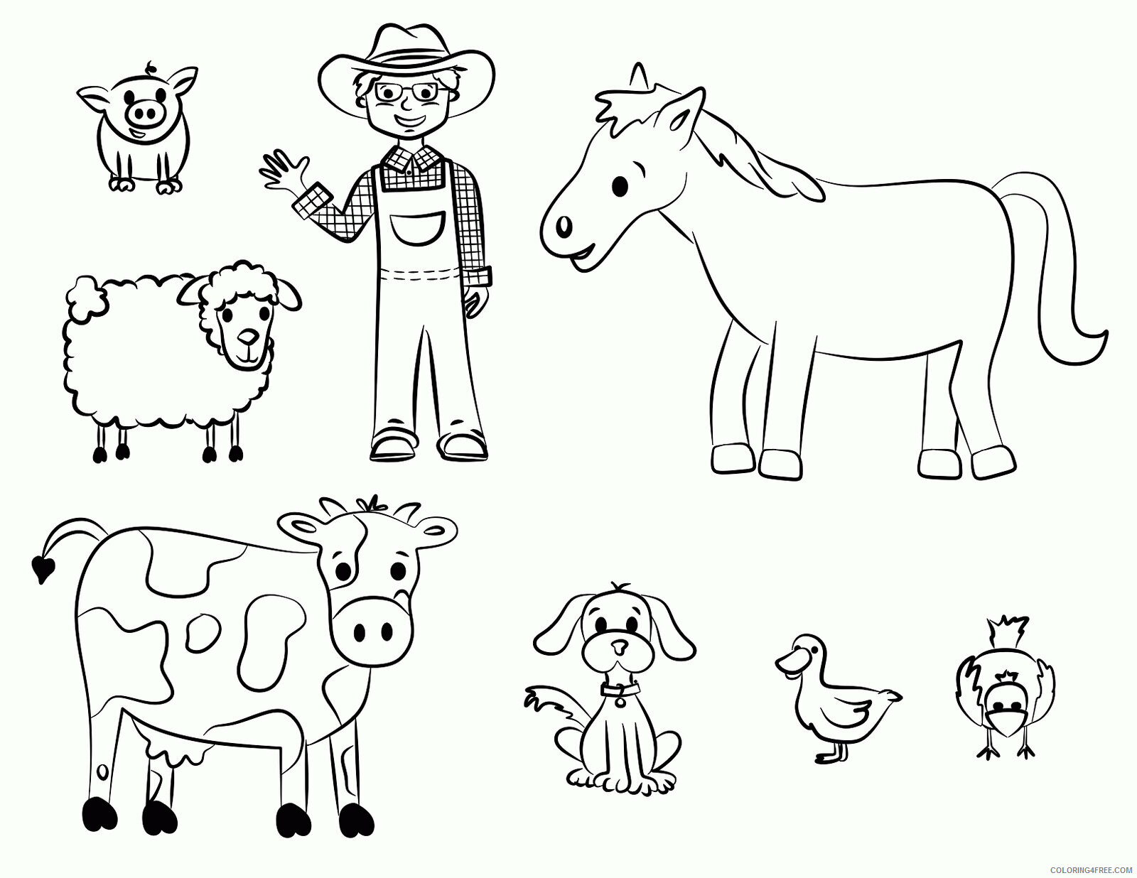Farm Animal Coloring Sheets Animal Coloring Pages Printable 2021 1699 Coloring4free