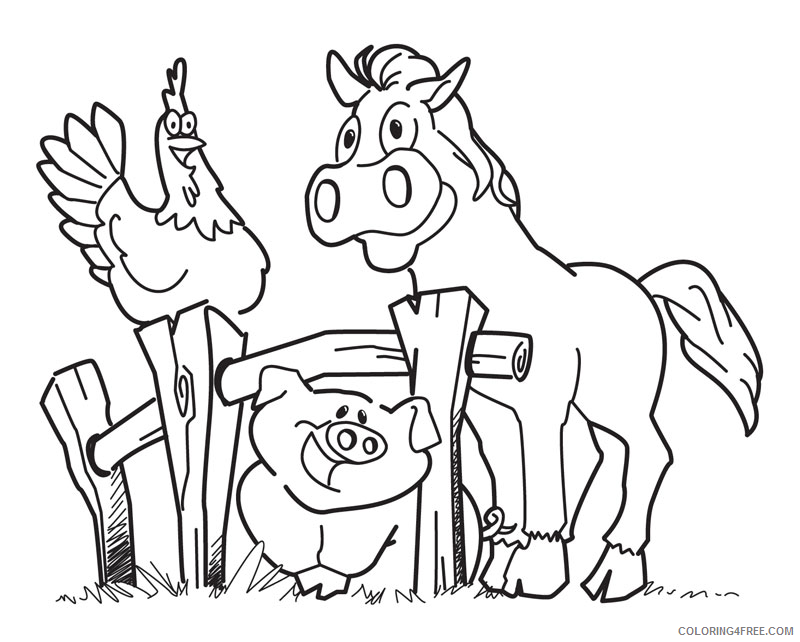 Farm Animal Coloring Sheets Animal Coloring Pages Printable 2021 1702 Coloring4free