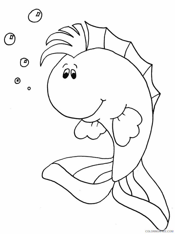Fish Coloring Pages Animal Printable Sheets 1 2021 2048 Coloring4free