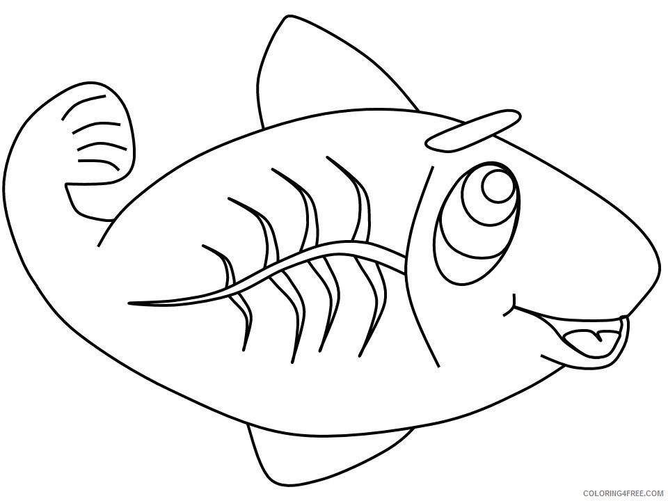 Fish Coloring Pages Animal Printable Sheets 11 2021 2050 Coloring4free