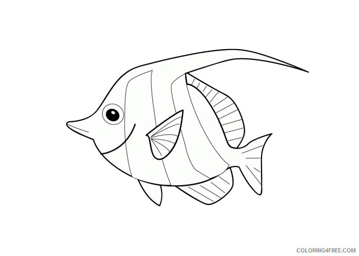 Fish Coloring Pages Animal Printable Sheets Fish 2021 2082 Coloring4free