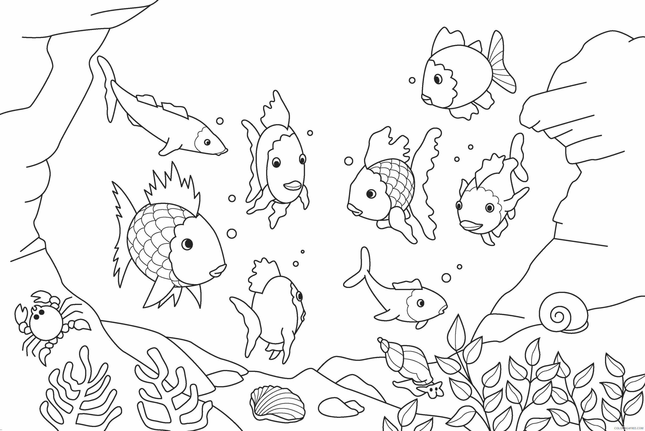 Fish Coloring Pages Animal Printable Sheets Fish Kids 2021 2086 Coloring4free