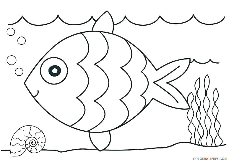 Fish Coloring Pages Animal Printable Sheets Fish in the Ocean 2021 2091 Coloring4free