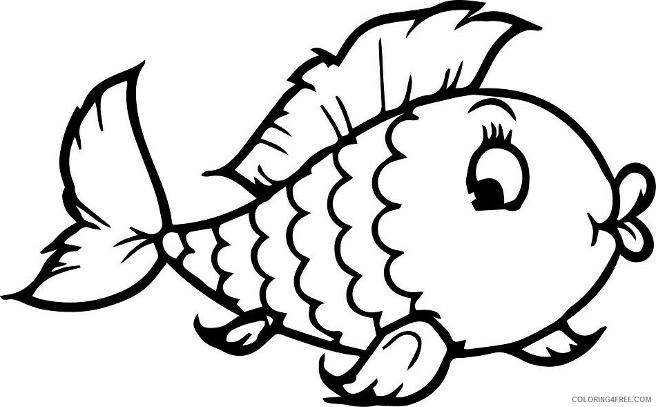 Fish Coloring Pages Animal Printable Sheets cute fish 2021 2054 Coloring4free