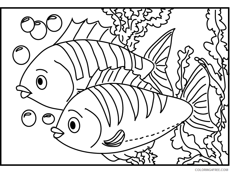 Fish Coloring Pages Animal Printable Sheets fish 2 2021 2079 Coloring4free