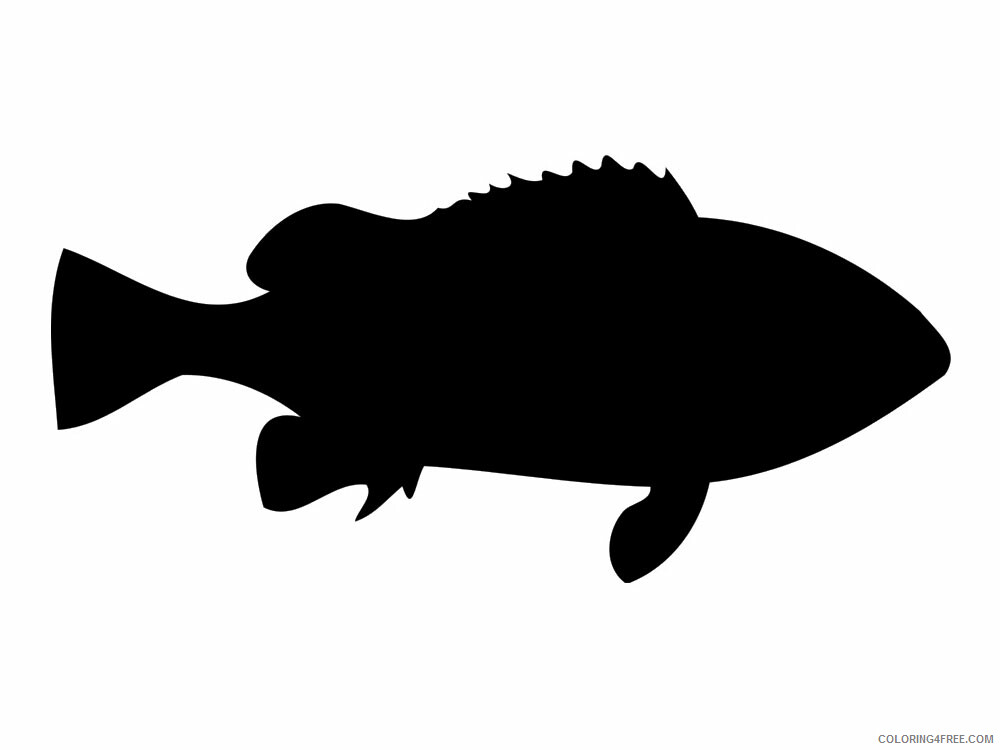 Fish Stencils Coloring Pages Animal Printable Sheets fish stencils 14 2021 2119 Coloring4free
