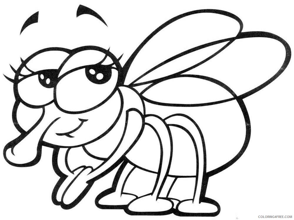 Fly Coloring Pages Animal Printable Sheets Fly 4 2021 2174 Coloring4free