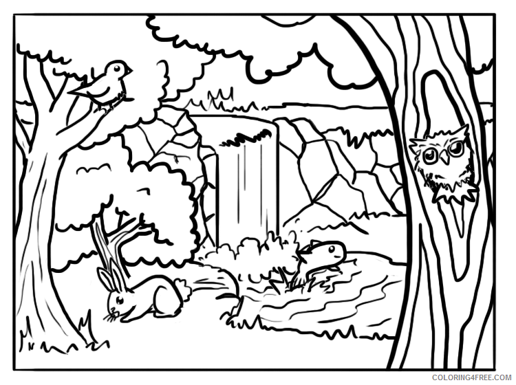 Forest Animals Coloring Pages Animal Printable Sheets Forest and Animals 2021 Coloring4free