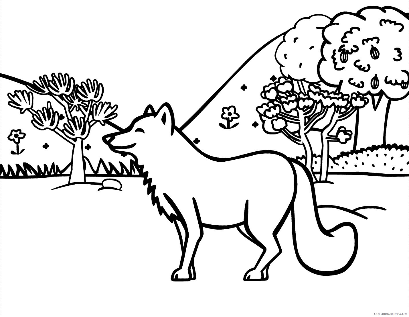 Fox Coloring Pages Animal Printable Sheets Free Fox 2021 2238 Coloring4free