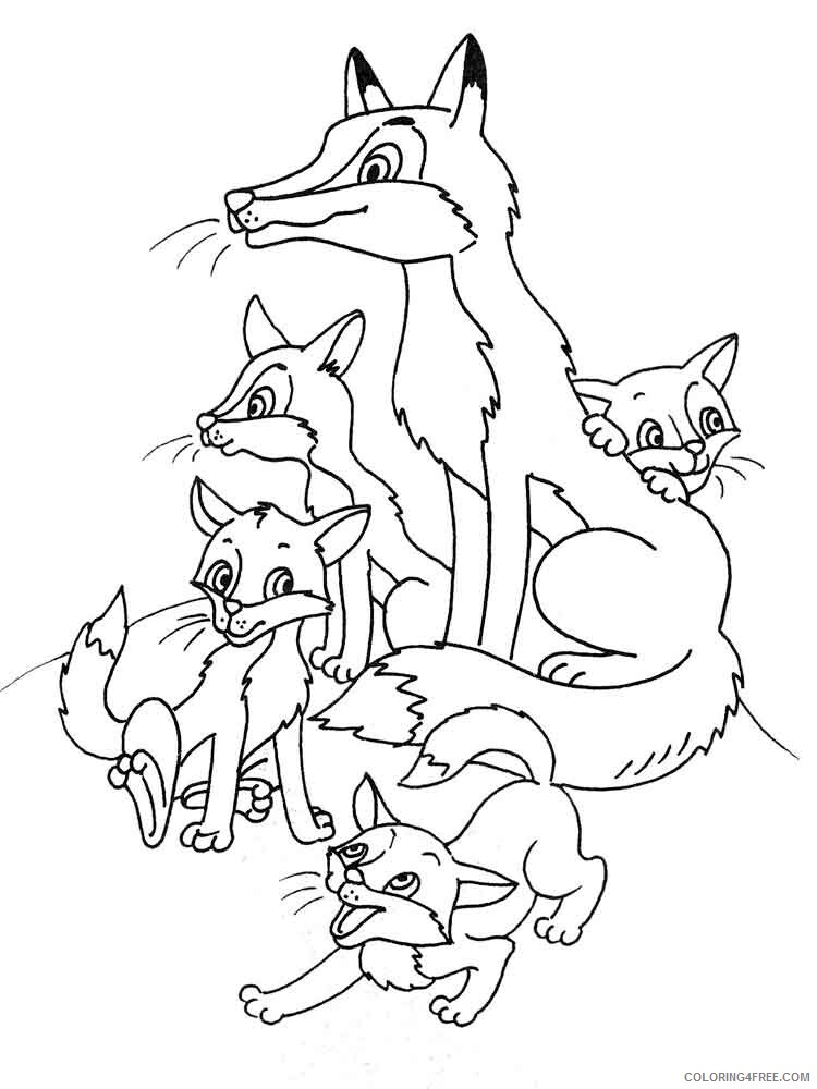 Fox Coloring Pages Animal Printable Sheets animals fox 10 2021 2213 Coloring4free