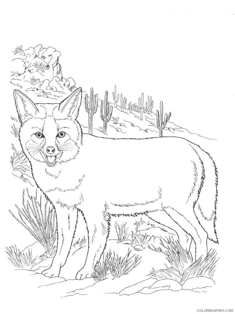 Fox Coloring Pages Animal Printable Sheets animals fox 9 2021 2217 Coloring4free