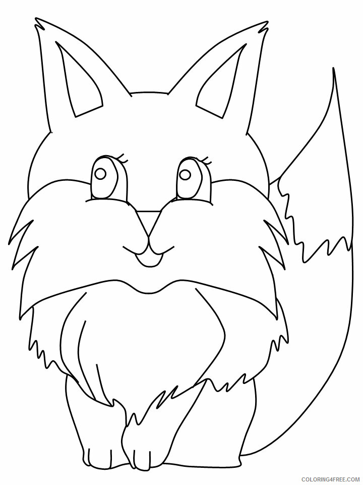 Fox Coloring Pages Animal Printable Sheets fox9 2021 2229 Coloring4free