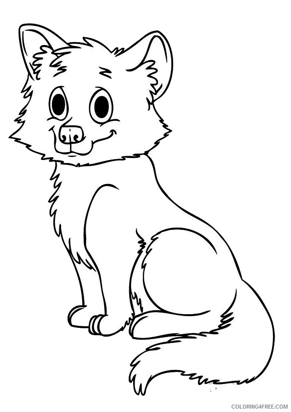 Fox Coloring Pages Animal Printable Sheets the baby fox 2021 2242 Coloring4free