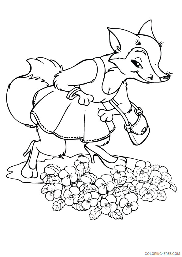 Fox Coloring Sheets Animal Coloring Pages Printable 2021 1834 Coloring4free