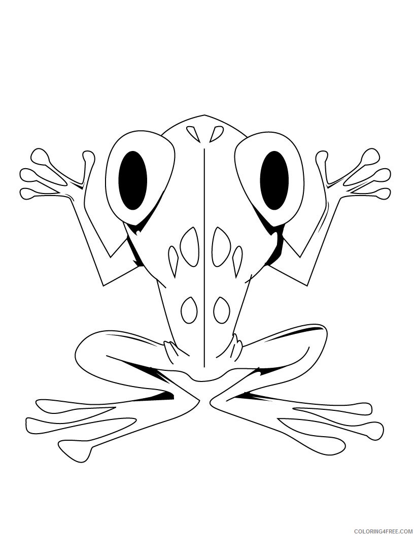 Frog Coloring Pages Animal Printable Sheets Cartoon Frog 2021 2268 Coloring4free