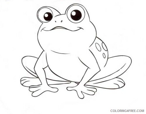 Frog Coloring Pages Animal Printable Sheets Cute Baby Frog 2021 2273 Coloring4free