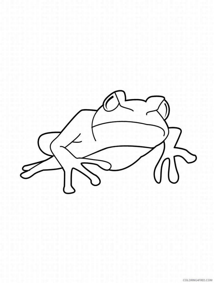 Frog Coloring Pages Animal Printable Sheets Cute Frog 2 2021 2275 Coloring4free