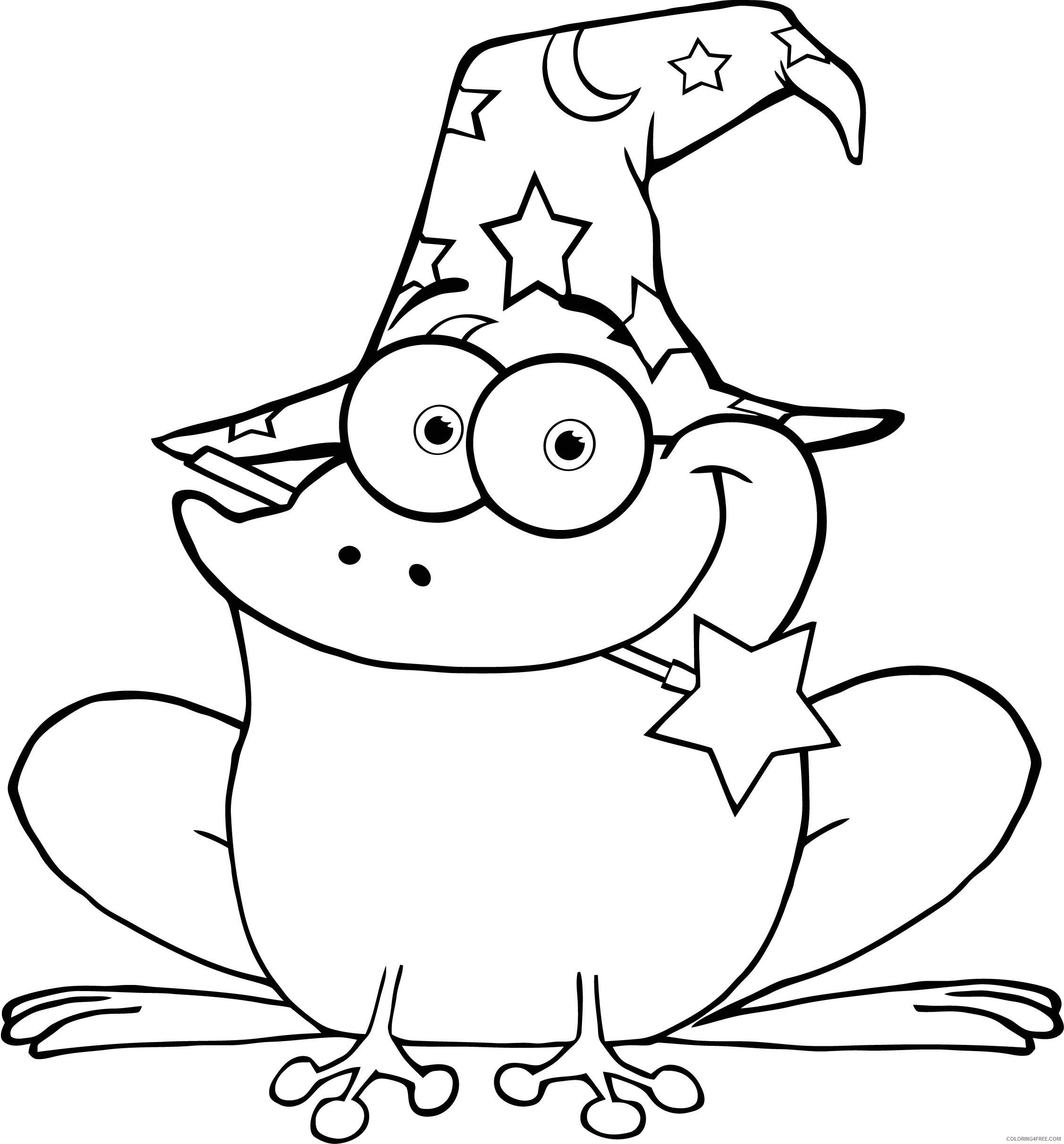 Frog Coloring Pages Animal Printable Sheets Cute Frog 2021 2276 Coloring4free
