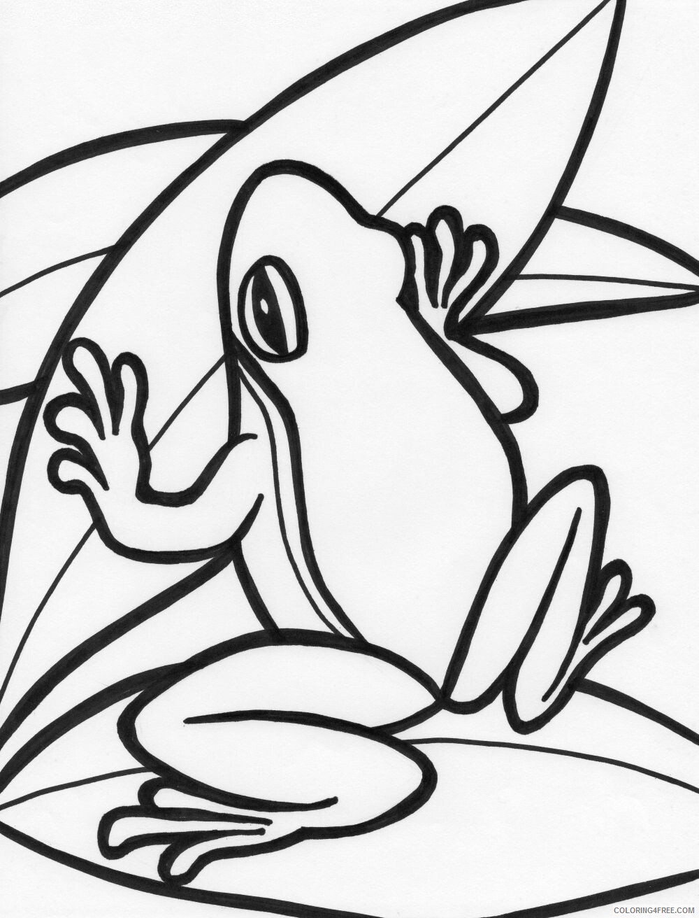 Frog Coloring Pages Animal Printable Sheets Frog 2021 2269 Coloring4free