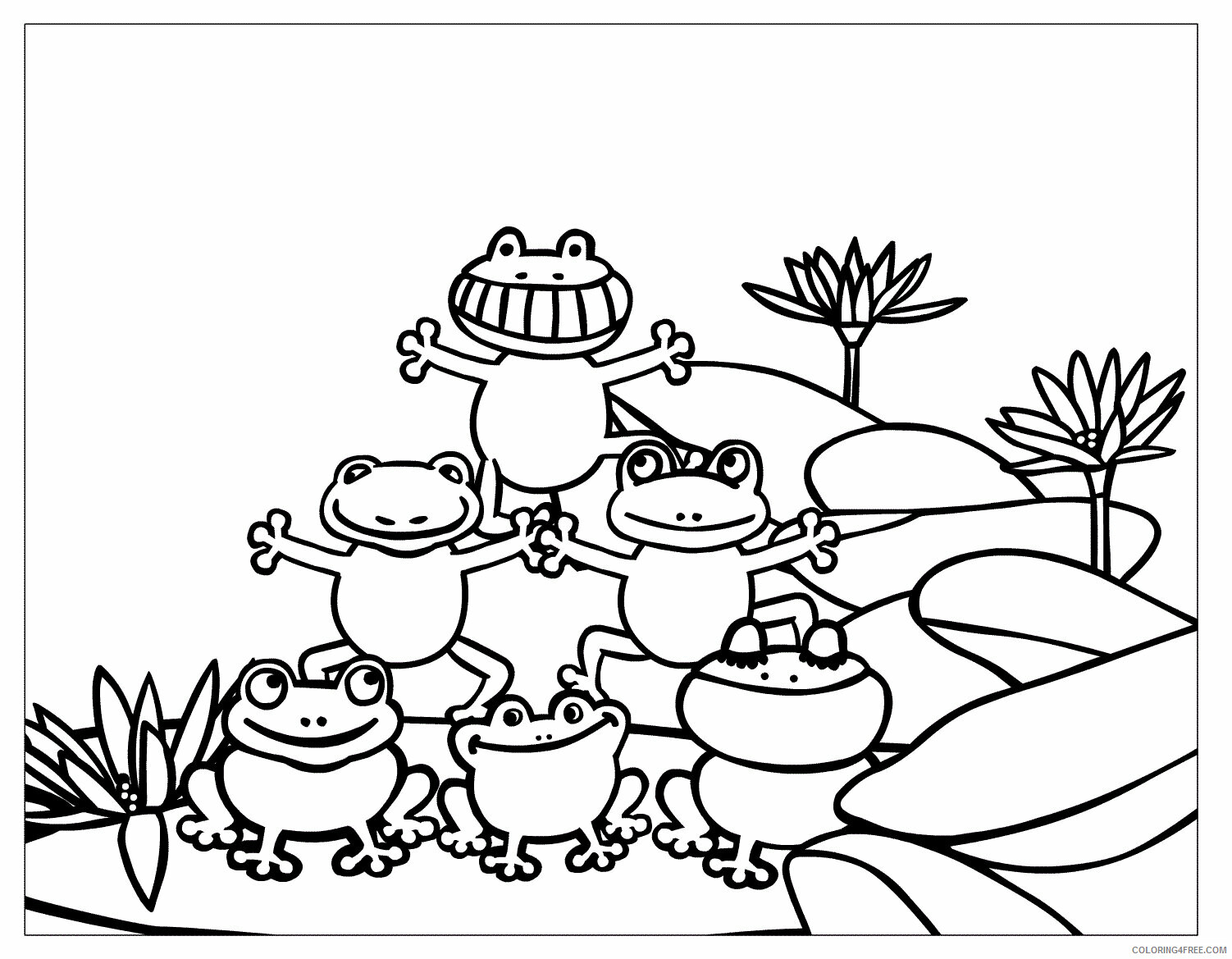 Frog Coloring Pages Animal Printable Sheets Frog For Kids 2021 2309 Coloring4free