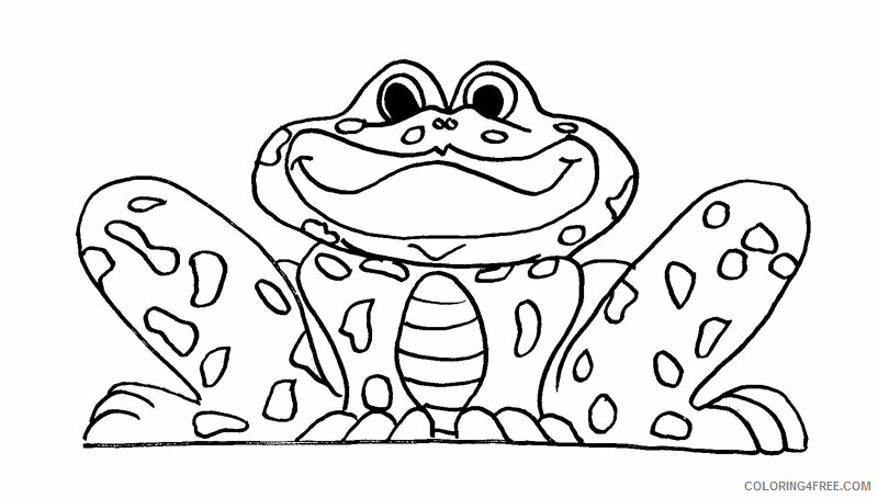 Frog Coloring Pages Animal Printable Sheets Frog Sheet 2021 2316 Coloring4free
