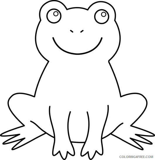 Frog Coloring Pages Animal Printable Sheets Frog for Kindergarten 2021 2311 Coloring4free