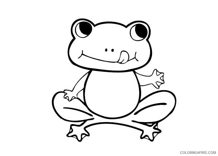 Frog Coloring Pages Animal Printable Sheets Frog for kids 2021 2310 Coloring4free