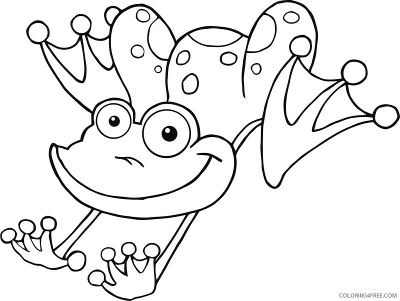 Frog Coloring Pages Animal Printable Sheets Funny Frog 2021 2333 Coloring4free