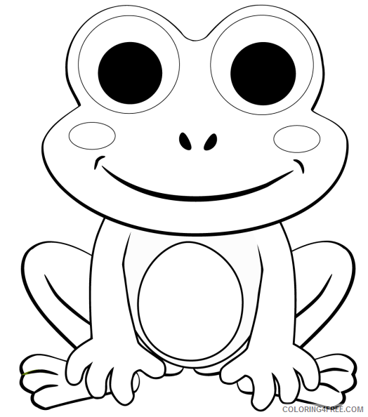 Frog Coloring Pages Animal Printable Sheets cute frog a4 2021 2256 Coloring4free