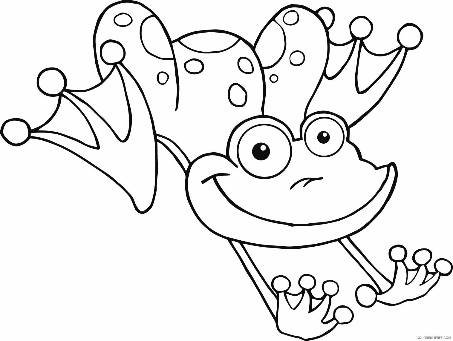 Frog Coloring Pages Animal Printable Sheets frog drawing for kids 15 2021 2254 Coloring4free