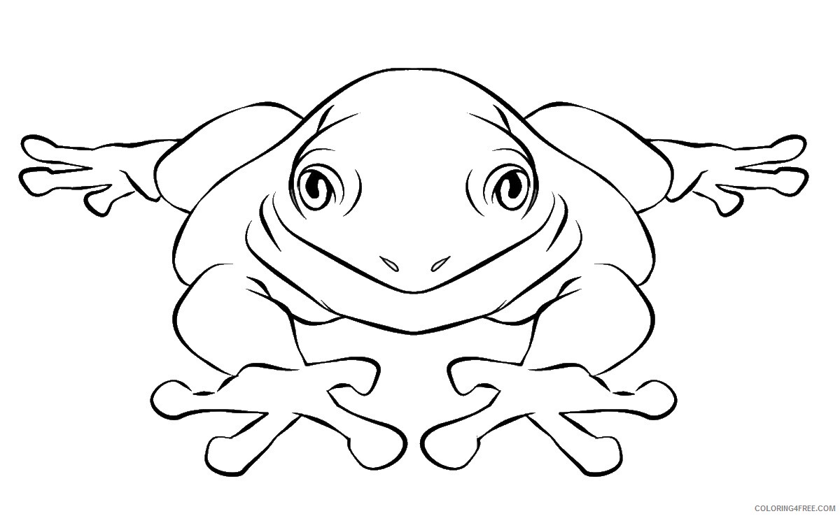 Frog Coloring Pages Animal Printable Sheets frog_cl_03 2021 2280 Coloring4free