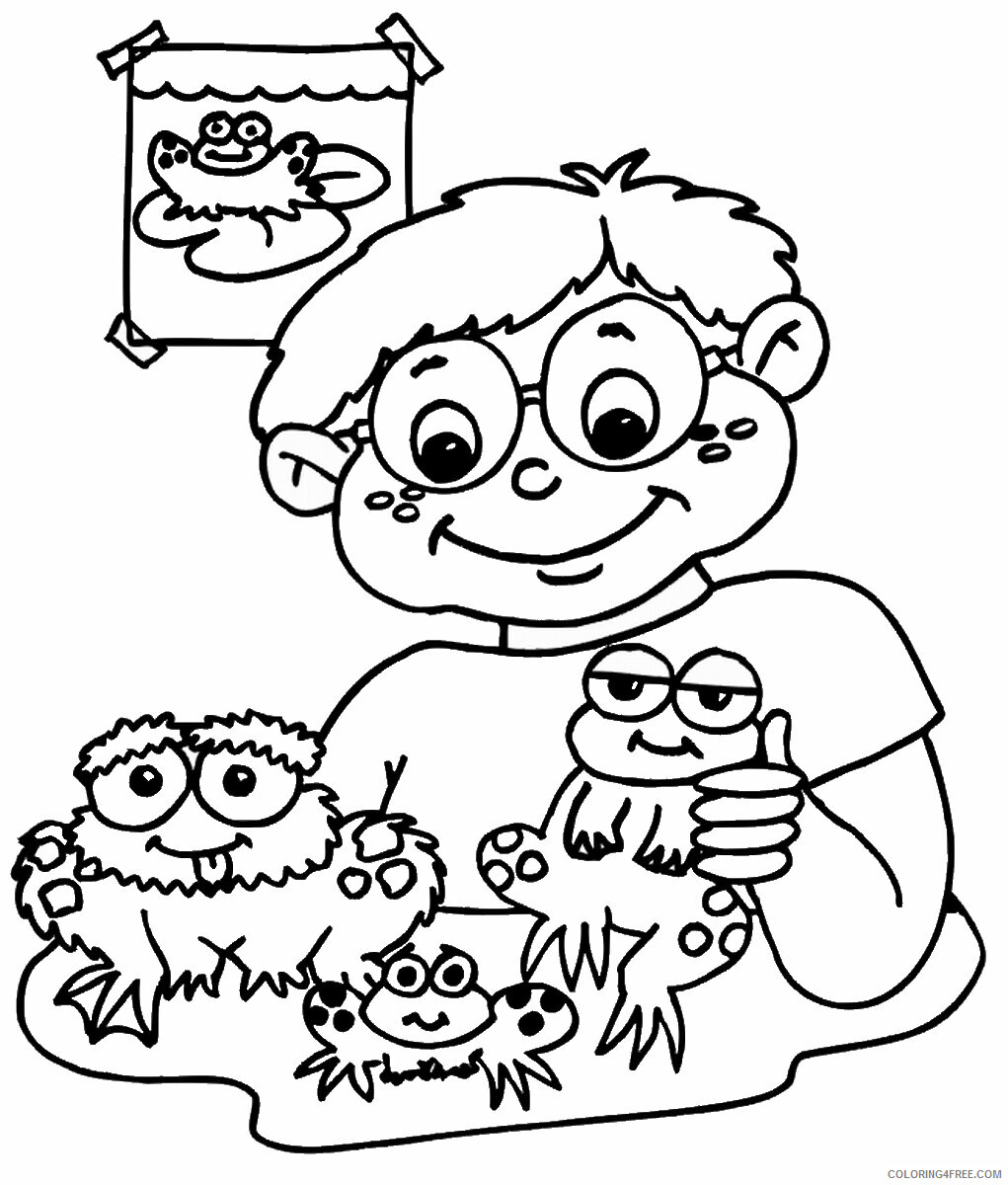 Frog Coloring Pages Animal Printable Sheets frog_cl_11 2021 2285 Coloring4free