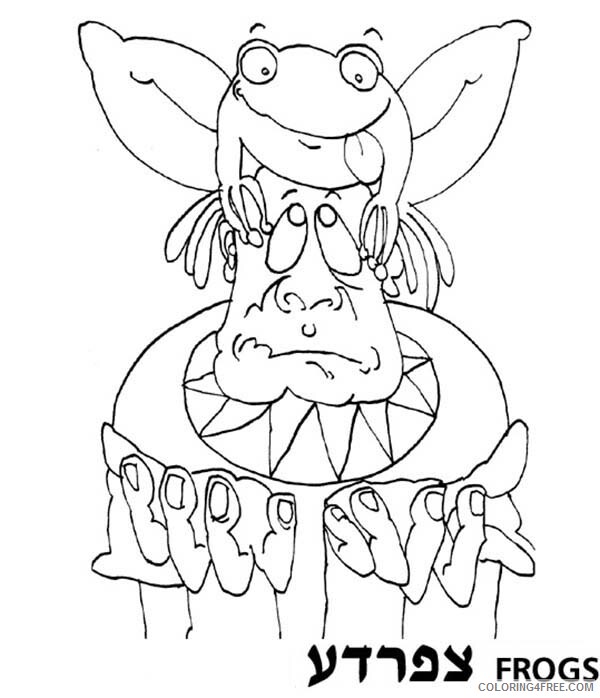 Frog Coloring Pages Animal Printable The Second of 10 Plagues of Egypt 2021 Coloring4free