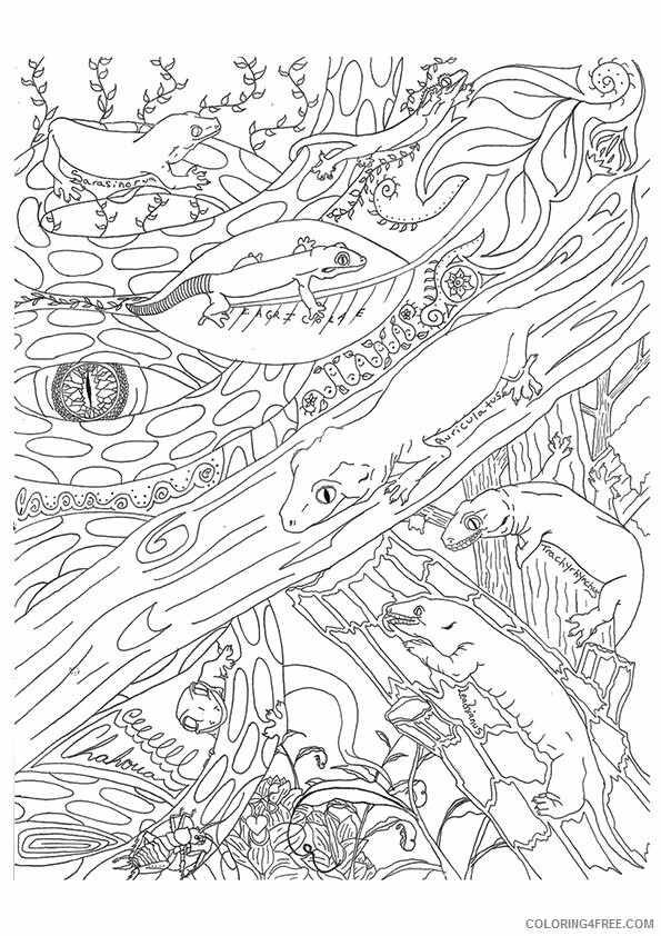 Gecko Coloring Sheets Animal Coloring Pages Printable 2021 1963 Coloring4free