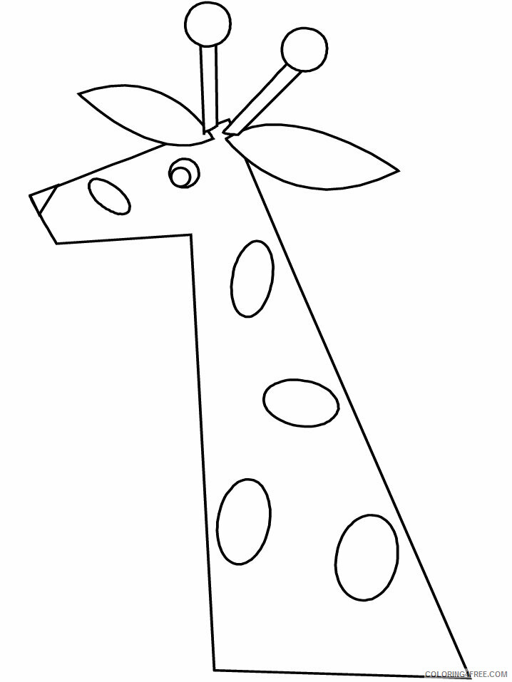 Giraffe Coloring Pages Animal Printable Sheets 3 2021 2371 Coloring4free