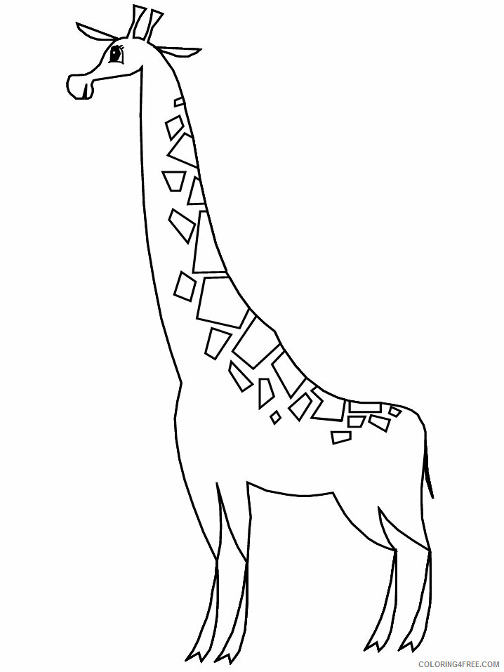 Giraffe Coloring Pages Animal Printable Sheets 5 2021 2372 Coloring4free