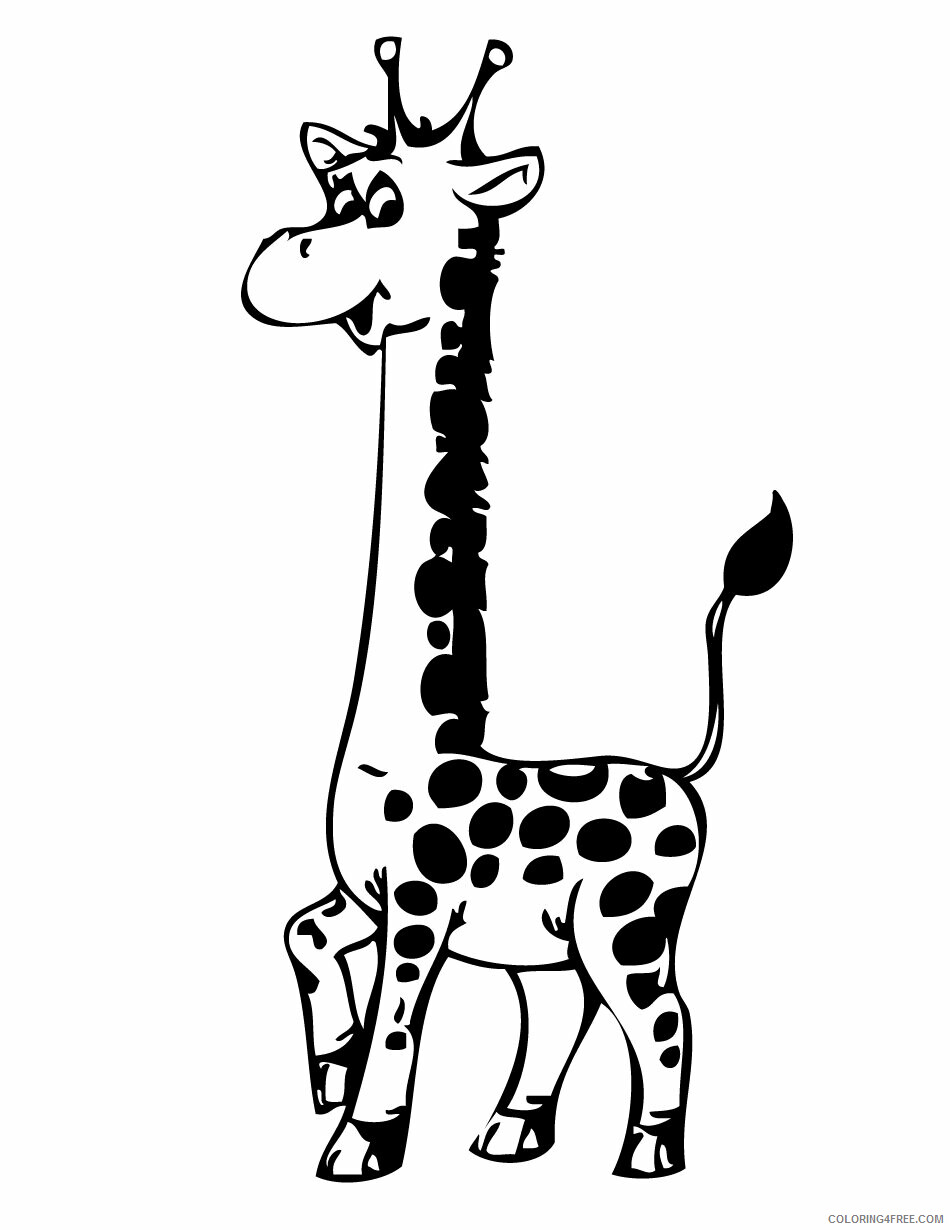 Giraffe Coloring Pages Animal Printable Sheets Cute Baby Giraffe 2021 2388 Coloring4free