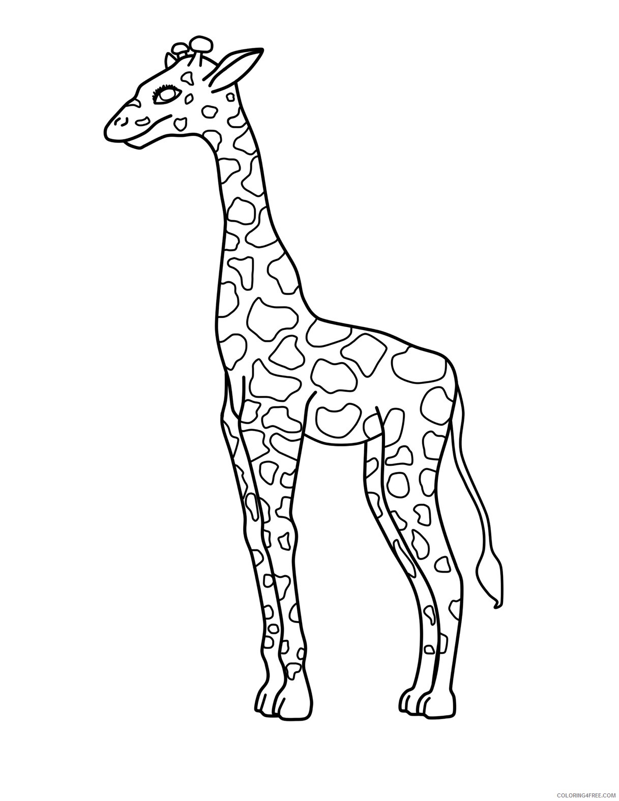 Giraffe Coloring Pages Animal Printable Sheets Giraffe 2021 2416 Coloring4free
