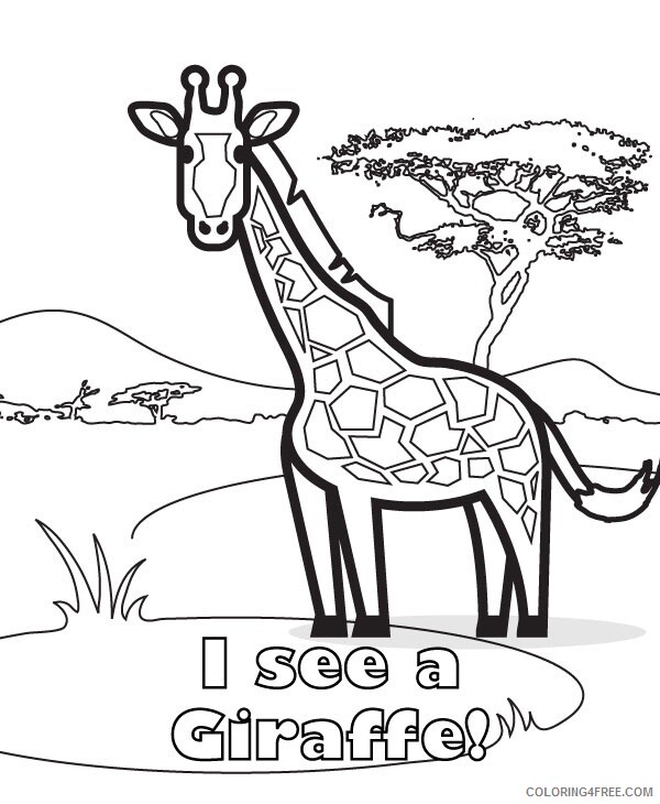 Giraffe Coloring Pages Animal Printable Sheets Giraffe 2021 2421 Coloring4free