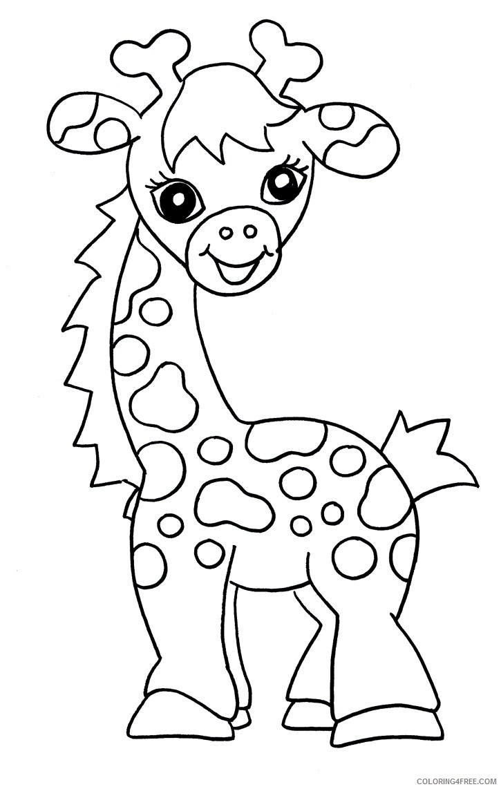 Giraffe Coloring Pages Animal Printable Sheets Giraffe For Kids 2021 2404 Coloring4free