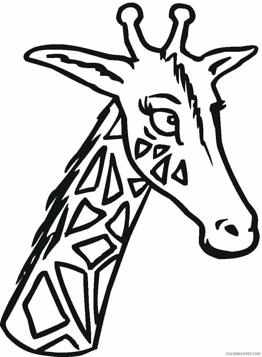 Giraffe Coloring Pages Animal Printable Sheets Giraffe Head 2021 2418 Coloring4free