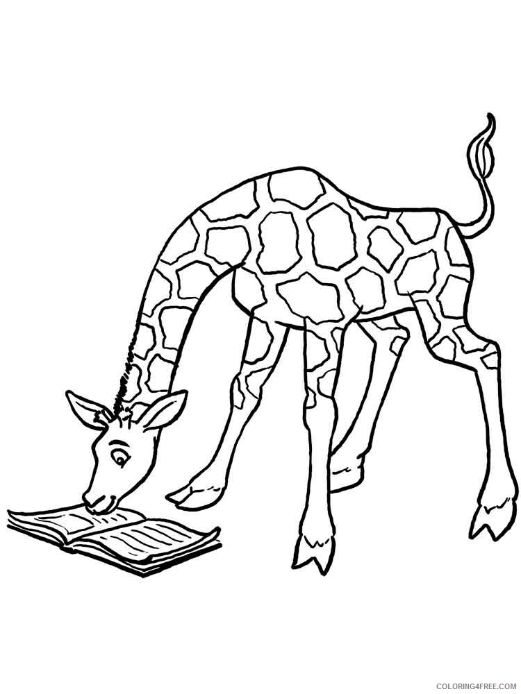 Giraffe Coloring Pages Animal Printable Sheets animals giraffe 10 2021 2381 Coloring4free